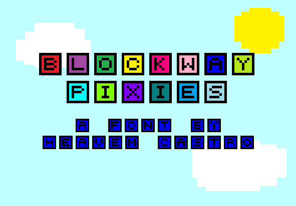 Blockway Pixies font